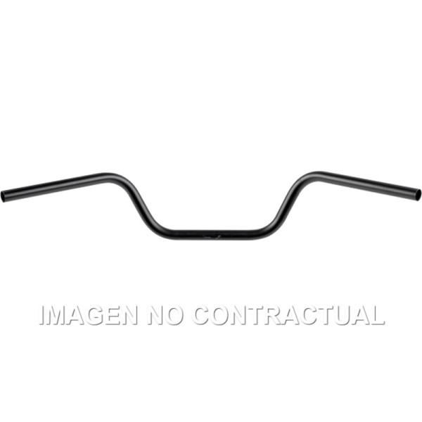 Manillar TRW acero 22 mm Touring Low negro