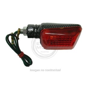Intermitente mini brazo corto aspecto carbono Universal, cantidad mínima 2 unidades.