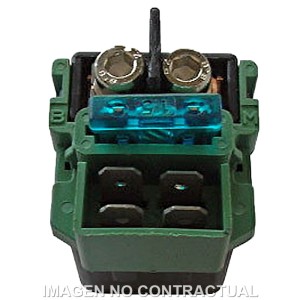 Rele de Arranque 12V - Con Fusible 15A - 4 Fastons
