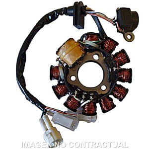 Stator SGR Trifase 11 Polos con pick-up 2 cables (Motor Yamaha 125 4T)