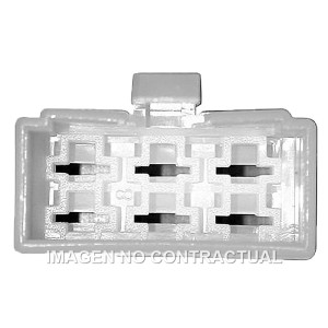 Conector rectangular Hembra con Lengüeta para 6 conctores fastom