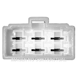 Conector rectangular hembra con ranura para 6 conectores fastom