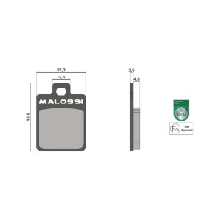 Pastilla Freno Malossi Brake Pads SYM JET 14 125