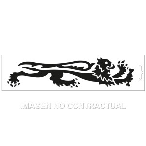 Adhesivo León Malossi Negro Derecho 16,60 cm