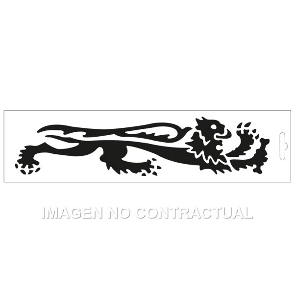 Adhesivo León Malossi Negro Derecho 16,60 cm
