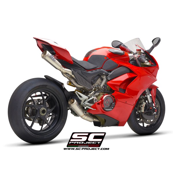 SC Project para DUCATI PANIGALE V4 - V4 S (2019 - 2020) - Línea de escape completa 4-2 titanio, con escape S1-GP titanio