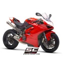 SC Project para DUCATI PANIGALE V4 - V4 S (2019 - 2020) - Línea de escape completa 4-2 titanio, con escape S1-GP titanio