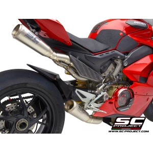 SC Project para DUCATI PANIGALE V4 - V4 S (2019 - 2020) - Línea de escape completa 4-2 titanio, con escape S1-GP titanio