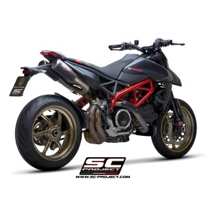 SC Project para DUCATI HYPERMOTARD 950 - RVE - SP (2021 - 2025) - Euro 5 - Par de escapes CR-T M2 carbono