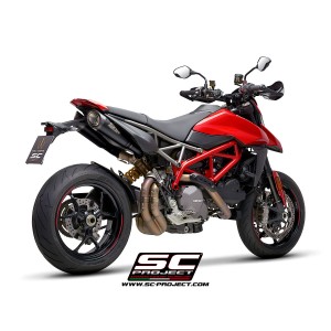SC Project para DUCATI HYPERMOTARD 950 - RVE - SP (2019 - 2021) - Euro 4 - Par de escapes S1 titanio, negro mate