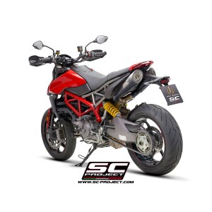 SC Project para DUCATI HYPERMOTARD 950 - RVE - SP (2019 - 2021) - Euro 4 - Par de escapes S1 titanio, negro mate