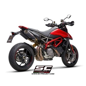 SC Project para DUCATI HYPERMOTARD 950 - RVE - SP (2019 - 2021) - Euro 4 - Par de escapes S1-Carbon carbono