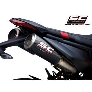 SC Project para DUCATI HYPERMOTARD 950 - RVE - SP (2019 - 2021) - Euro 4 - Par de escapes CR-T M2 carbono