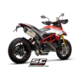 SC Project para DUCATI HYPERMOTARD 939 (2016 - 2018) - SP - Escape SC1-R titanio, posición alta