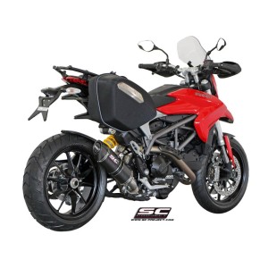 SC Project para DUCATI HYPERMOTARD 821 (2013 - 2016) - Escape Oval carbono, posición baja