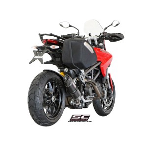 SC Project para DUCATI HYPERMOTARD 821 (2013 - 2016) - Escape Oval carbono, posición baja