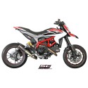 SC Project para DUCATI HYPERSTRADA (2013 - 2016) - Escape CR-T carbono, posición baja