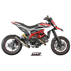 SC Project para DUCATI HYPERSTRADA (2013 - 2016) - Escape CR-T carbono, posición baja