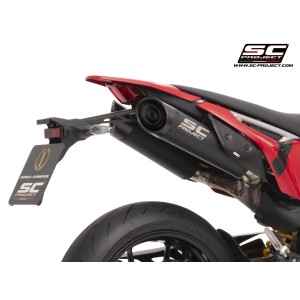 SC Project para DUCATI HYPERMOTARD 698 MONO - RVE (2024 - 2026) - Par de escapes S1-C titanio, negro mate