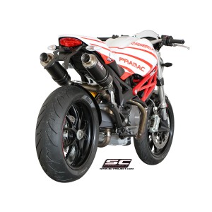 SC Project para DUCATI MONSTER 796 (2010 - 2014) - Par de escapes GP carbono