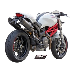 SC Project para DUCATI MONSTER 696 (2009 - 2014) - Par de escapes Oval titanio