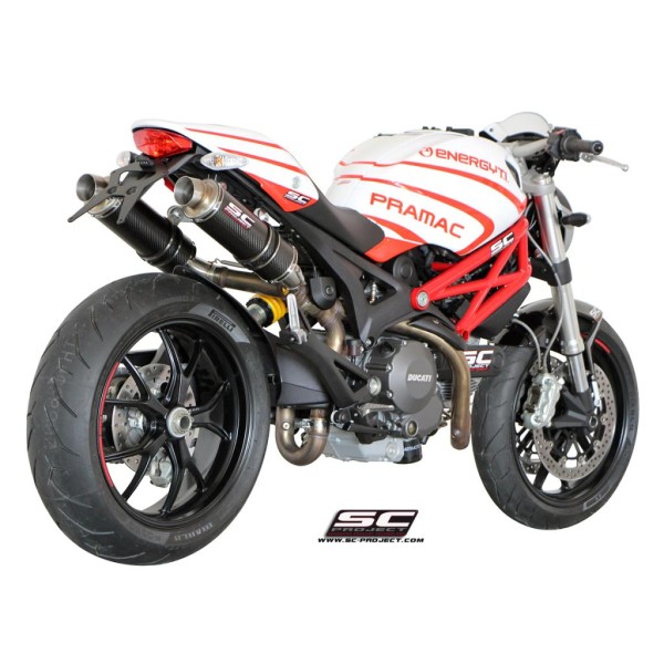 SC Project para DUCATI MONSTER 696 (2009 - 2014) - Par de escapes GP carbono
