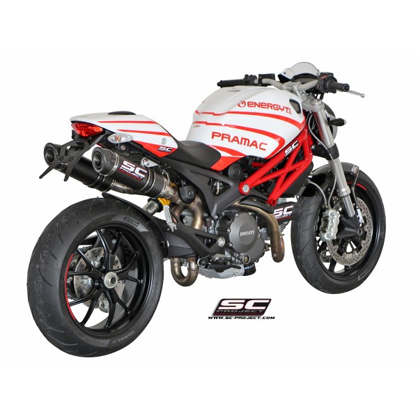 SC Project para DUCATI MONSTER 696 (2009 - 2014) - Par de escapes GP-Tech carbono