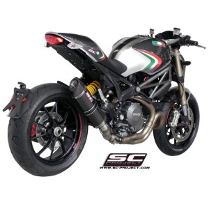 SC Project para DUCATI MONSTER 1100 EVO (2011 - 2013) - Escape Oval carbono