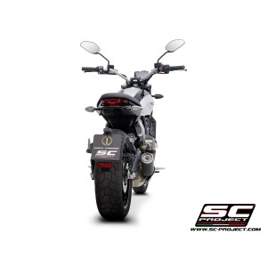 SC Project para DUCATI SCRAMBLER 800 (2025 - 2026) - Escape CR-T carbono, con malla antipiedras