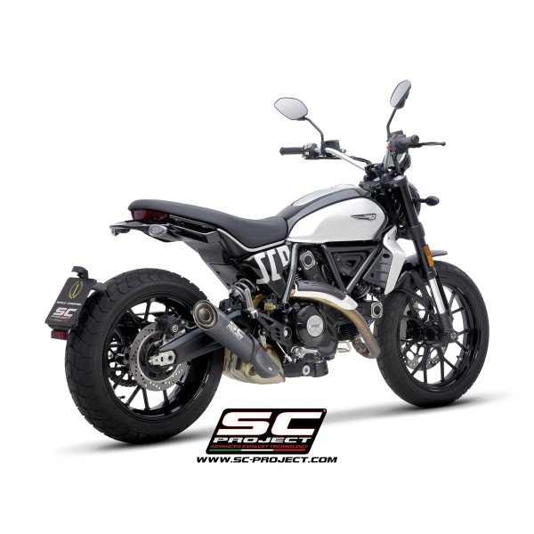 SC Project para DUCATI SCRAMBLER 800 (2025 - 2026) - Escape S1 titanio, negro mate