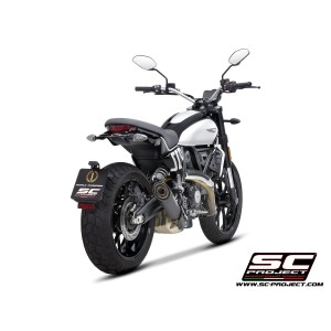 SC Project para DUCATI SCRAMBLER 800 (2025 - 2026) - Escape S1 titanio, negro mate