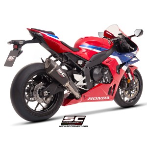 SC Project para HONDA CBR1000RR-R-SP (2024 - 2026) - Escape SC1-R (250mm) carbono, con válvula de escape de titanio