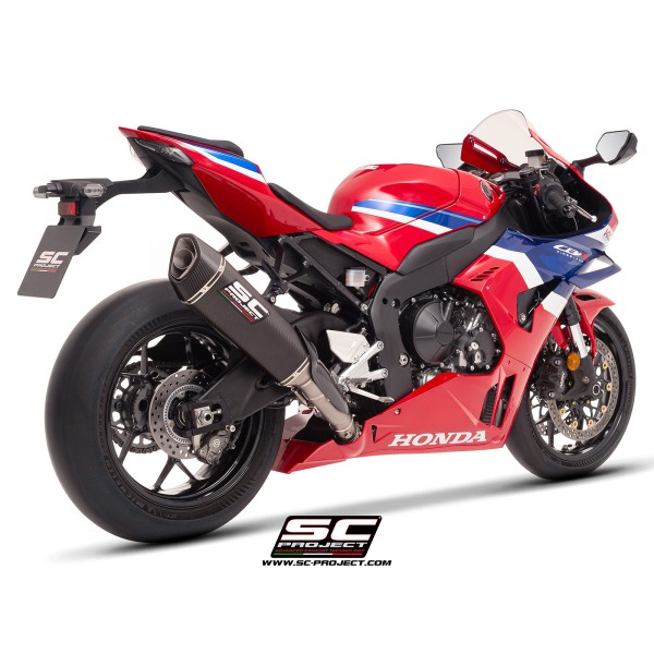 SC Project para HONDA CBR1000RR-R-SP (2024 - 2026) - Escape SC1-R (350mm) carbono, con válvula de escape de titanio