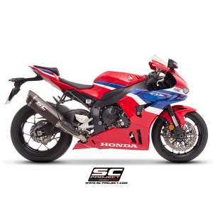 SC Project para HONDA CBR1000RR-R-SP (2024 - 2026) - Escape SC1-R (350mm) carbono, con válvula de escape de titanio