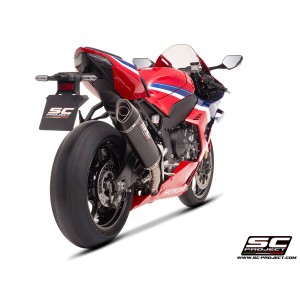 SC Project para HONDA CBR1000RR-R-SP (2024 - 2026) - Escape SC1-R (350mm) carbono, con válvula de escape de titanio