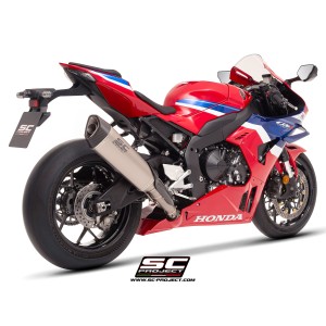 SC Project para HONDA CBR1000RR-R-SP (2024 - 2026) - Escape SC1-R (350mm) titanio, con válvula de escape de titanio