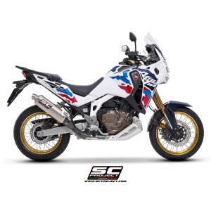 SC Project para HONDA CRF1100L AFRICA TWIN (2024 - 2026) - ADVENTURE - Escape Rally Raid titanio