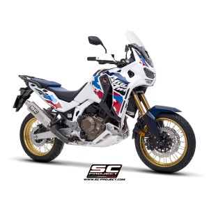 SC Project para HONDA CRF1100L AFRICA TWIN (2024 - 2026) - ADVENTURE - Escape Rally Raid titanio