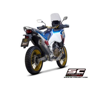SC Project para HONDA CRF1100L AFRICA TWIN (2020 - 2023) - ADVENTURE - Escape Adventure titanio, negro mate