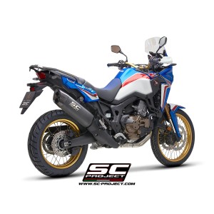 SC Project para HONDA CRF1000L AFRICA TWIN (2016 - 2019) - ADVENTURE - Escape Adventure titanio, negro mate