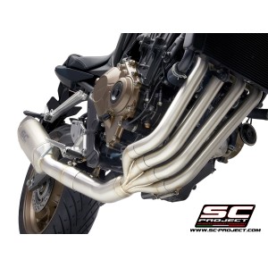 SC Project para HONDA CBR650R (2019 - 2020) - Línea de escape completa 4-1 acero inoxidable, con escape SC1-R titanio
