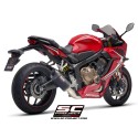 SC Project para HONDA CBR650R (2019 - 2020) - Línea de escape completa 4-1 acero inoxidable, con escape SC1-M carbono