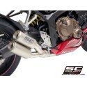 SC Project para HONDA CBR650R (2019 - 2020) - Línea de escape completa 4-1 acero inoxidable, con escape Twin CR-T titanio