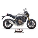 SC Project para HONDA CB650R (2019 - 2020) - Línea de escape completa 4-1 acero inoxidable, con escape SC1-R titanio