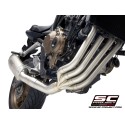 SC Project para HONDA CB650R (2019 - 2020) - Línea de escape completa 4-1 acero inoxidable, con escape SC1-R titanio