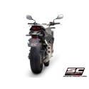 SC Project para HONDA CB650R (2019 - 2020) - Línea de escape completa 4-1 acero inoxidable, con escape Twin CR-T titanio