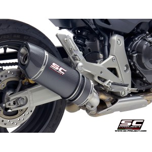 SC Project para HONDA CB600F HORNET (2007 - 2016) - Escape Oval carbono