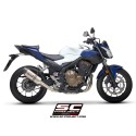 SC Project para HONDA CBR500R (2019 - 2020) - Euro 4 - Escape Oval carbono