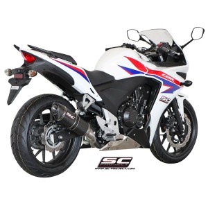 SC Project para HONDA CBR500R (2012 - 2016) - Escape Oval carbono