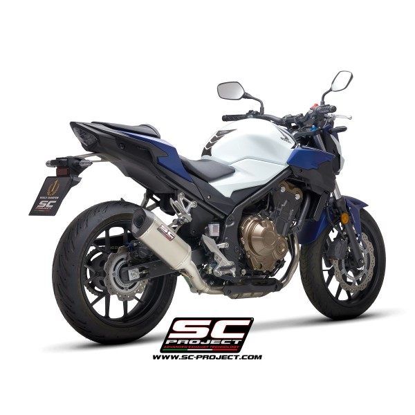 SC Project para HONDA CB500 (2021 - 2024) - F - X - Euro 5 - Escape SC1-M titanio
